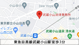 地図、東京目黒線武蔵小山駅徒歩1分